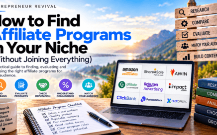 How to find affiliate programs in your niche by researching products, commissions, reputation and audience fit
