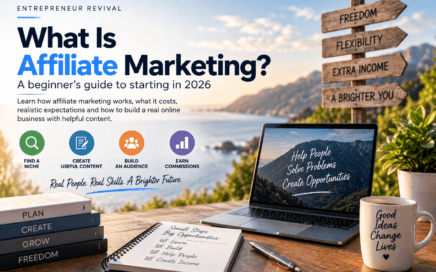 What is affiliate marketing beginner's guide showing how to find a niche, create useful content, build an audience and earn commissions
